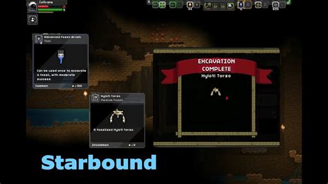 starbound fossil mini game